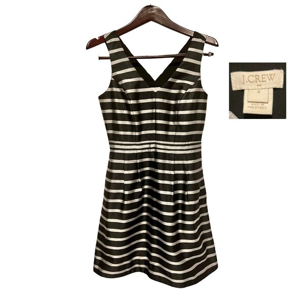 J.Crew Black and Silver Dress - Picture 1 of 1